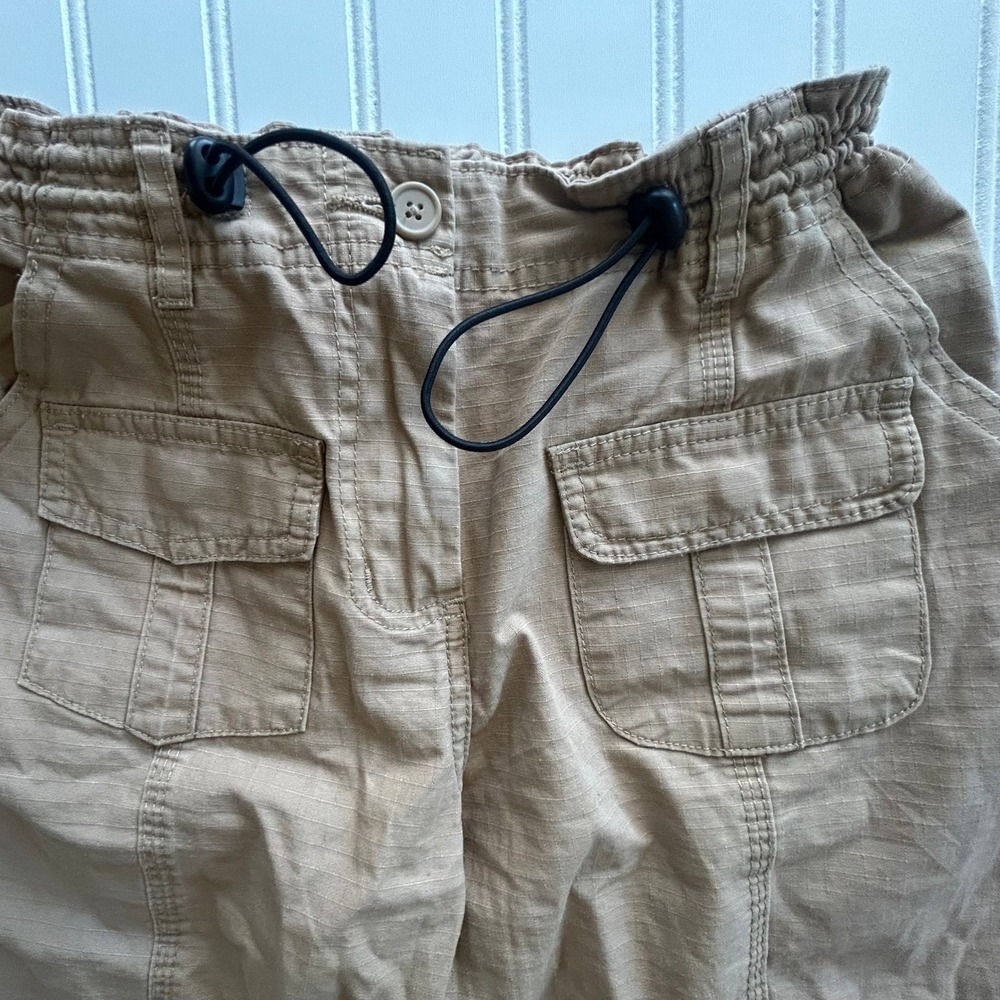 John Galt Cargo Pants One Size(S) Tan Good Ripstop Drawstring Utility MH500-Z363 - Picture 9 of 9